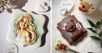 Repostera crea obras de arte miniatura en galletas de jengibre