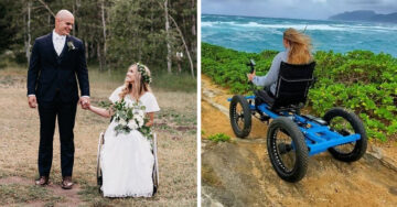 Crea una silla de ruedas todo terreno para su esposa y hace su sueño realidad