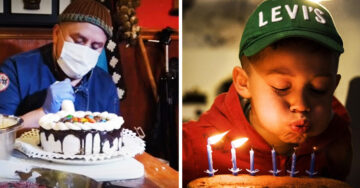 Joven regala pasteles de cumpleaños a niños de bajos recursos