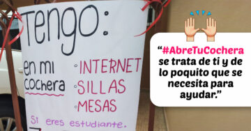 Madre e hija crean iniciativa #AbreTuCochera, para estudiantes sin internet