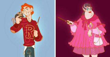 Artista convierte personajes Disney en personajes de Harry Potter