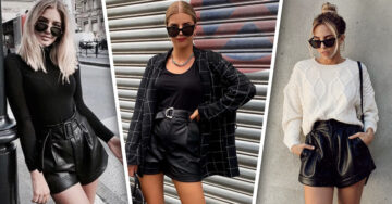 16 Outfits inspiradores para usar shorts de cuero