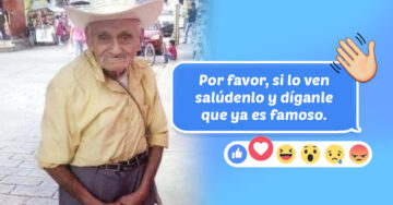 Abuelito se emociona al ver su primera foto en Facebook