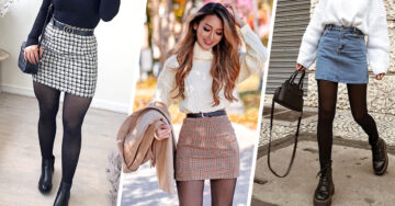 17 Outfits con falda y medias; la combinación perfecta para el otoño