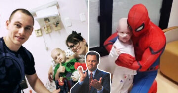 Se disfraza de Spider-Man para celebrar el exitoso trasplante de médula de su pequeño hijo