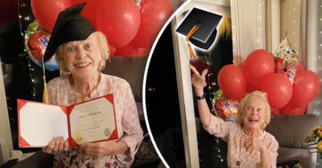 Abuelita recibe su diploma de preparatoria a los 93 años; ¡es inmensamente feliz!