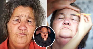 Transforma a su abuelita de 70 años con maquillaje y se ve todavía más hermosa