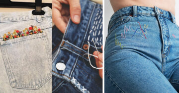15 Ideas para customizar tus jeans viejos con bordados