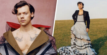Harry Styles posa en vestido para ‘Vogue’ y causa polémica