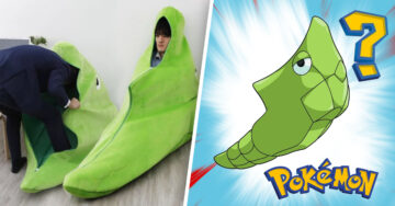 Conviértete en un pokémon con este divertido saco para dormir de Metapod