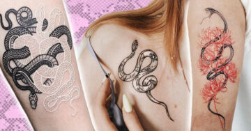 15 Tatuajes con serpentines aptos solo para chicas fuertes