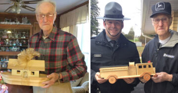 Abuelito fabrica juguetes de madera y los regala a niños de bajos recursos en Navidad