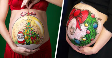 12 Ideas para pintar tu pancita de embarazada esta Navidad