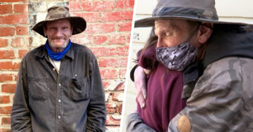 Hombre sin hogar devuelve billetera perdida a una abuelita y recaudan dinero para apoyarlo