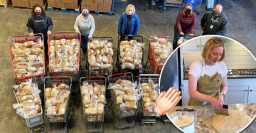 Panaderos se unen para llevar comida a personas necesitadas en la pandemia