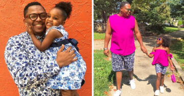 Papá crea 200 outfits a juego con su hija para ayudarle a sentirse segura de sí misma