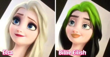 Artista se inspira en las princesas Disney para dar un cambio de look a las famosas