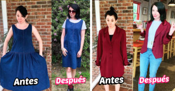 Diseñadora convierte ropa de segunda mano en increíbles outfits