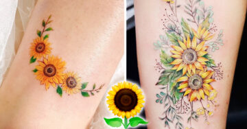 18 Diseños de tatuajes de girasoles para que tu piel florezca