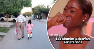 Abuelito se arregló para llevar a su bisnieta a su primer día de clases