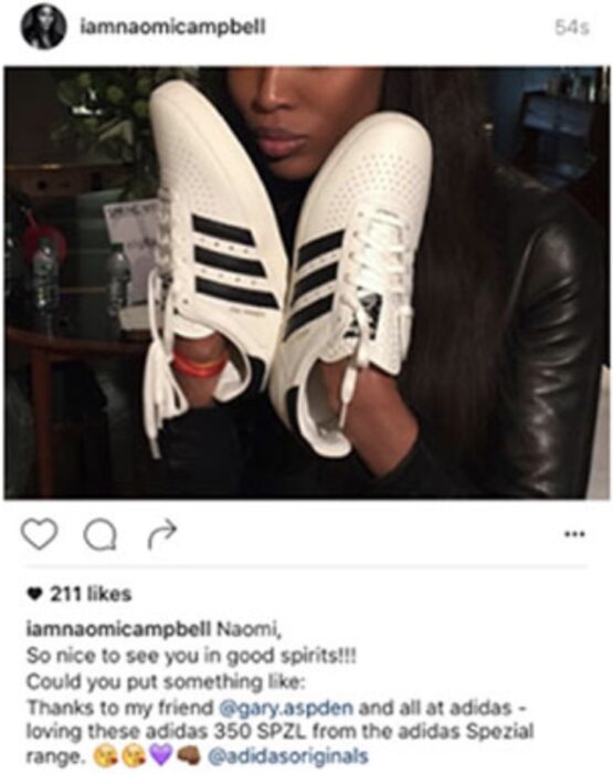 Comentario en twitter de Naomi Campbell 