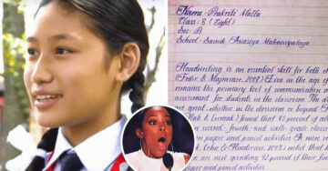 Esta niña nepalí tiene la caligrafía más hermosa del mundo