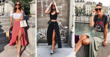 15 Outfits coquetísimos para lucir una falda abierta