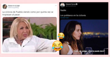 Instalan ciclovía y extrañamente la gente se está tropezando; Twitter ya dejó ‘caer’ los memes