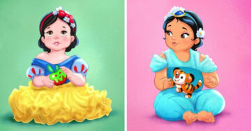 Artista transforma a princesas y villanas Disney en hermosas bebés