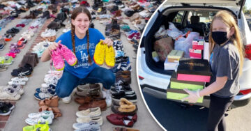 Adolescente donó 30 mil pares de zapatillas a personas sin hogar