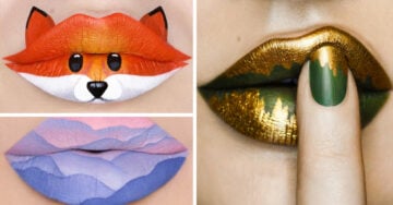 Artista crea obras de arte sobre sus labios; merecen su propia exposición