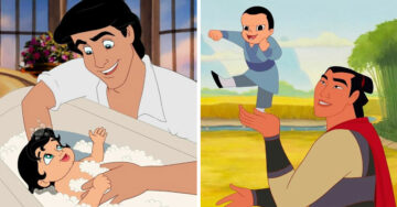 Artista recrea a príncipes Disney como papás y es una dosis de ternura