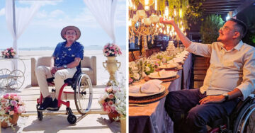 Joven en silla de ruedas se convierte en decorador de eventos a pesar de las críticas