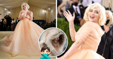 Billie Eilish usó el vestido de Oscar de la Renta con la condición de que dejara de usar pieles animales