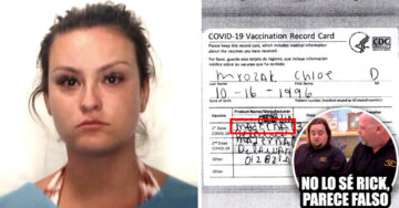 Falsificó su certificado de vacunación covid y fue descubierta y arrestada porque escribió “Maderna”