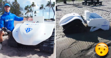 Este robot puede limpiar las playas y trabajar con energía solar; hace el trabajo de 20 personas
