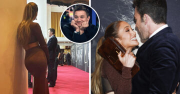 Jennifer Lopez luce enamoradísima viendo a Ben Affleck en la premier de su nueva película