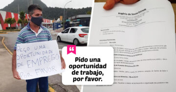 Abogado desempleado sale a la calle a pedir trabajo con cartel en mano y le llueven ofertas