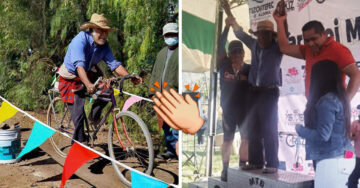 Abuelito gana la competencia de ciclismo con su bicicleta de panadero; ¡y ni siquiera estaba inscrito!