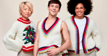 Tom Daley, el medallista olímpico que se hizo viral por tejer en Tokio 2020, ya presentó su línea de ropa