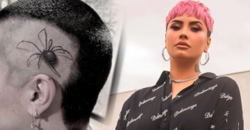 Demi Lovato le agrega un nuevo toque a su corte de cabello: ¡se tatúa una araña negra gigante!