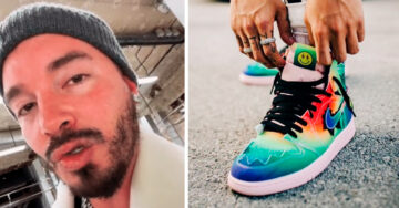 J Balvin le regala unos tenis al niño que todos criticaron por usar unos tenis “piratas”