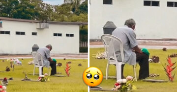 ¡Directo al corazón! Abuelito visita la tumba de su esposa cada Navidad para “hablar” con ella
