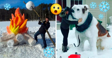 15 Figuras hechas con nieve que se ven realmente increíbles