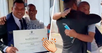 Joven dedica su título universitario a su padre; le pagó la carrera con su puesto de mercado