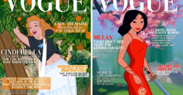 Así se verían las portadas de “Vogue” si las princesas Disney aparecieran en ellas