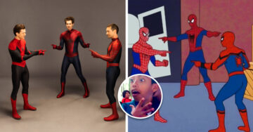 ¡Sucedió! Tom Holland, Tobey Maguire y Andrew Garfield recrearon el famoso meme de ‘Spider-Man’
