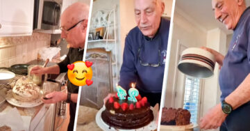 Abuelito aprende repostería a sus 91 años y ahora consiente a sus nietas con pasteles