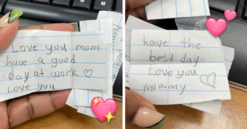 Mamá descubre que su hija le escribe tiernas notitas y las esconde en su bolso