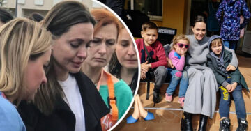 Angelina Jolie visita por sorpresa a desplazados en Ucrania y ofrece su ayuda